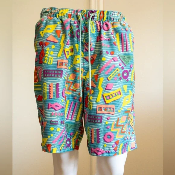 Empyre 8” Board Shorts Colorful Men's Swimwear Shorts Size Medium - Picture 3 of 13